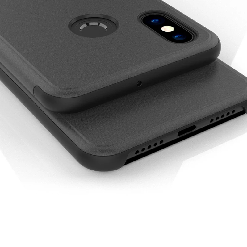 JKING Clear View Smart Зеркало чехол для iphone X 8 7 6 6s плюс Чехол Мода Флип Стенд кожаный 10 9 Coque