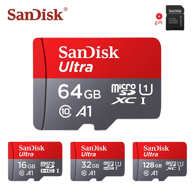 SanDisk microsd карта 64 ГБ TF класса 10 карты памяти A1 tarjeta micro sd 128 32 Гб 16 cartao de memoria|Карты