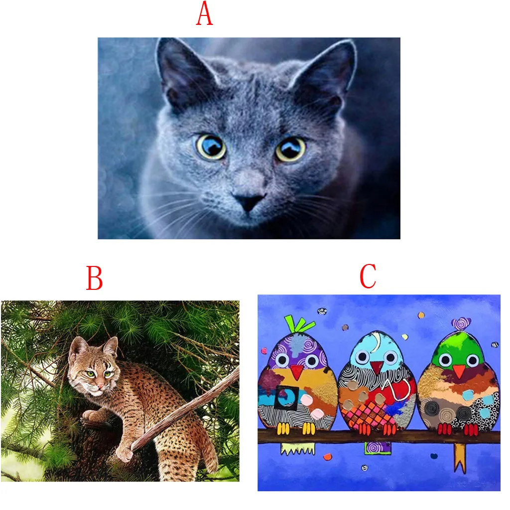 Картины по номерам 5D Вышивка животное горный хрусталь приклеенные DIY Алмазная