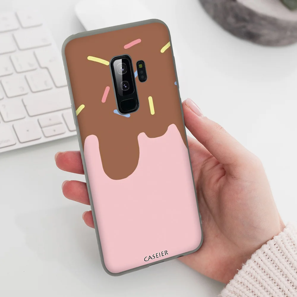 CASEIER цветной чехол с мороженым для Samsung Galaxy S10 S8 S9 Plus S10E мягкий матовый A7 2018 Note 8 9 J5 J7
