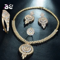 be 8 fashion necklace earring jewelry set gold color cubic zirconia nigerian women wedding jewelry sets for brides jewelry s234