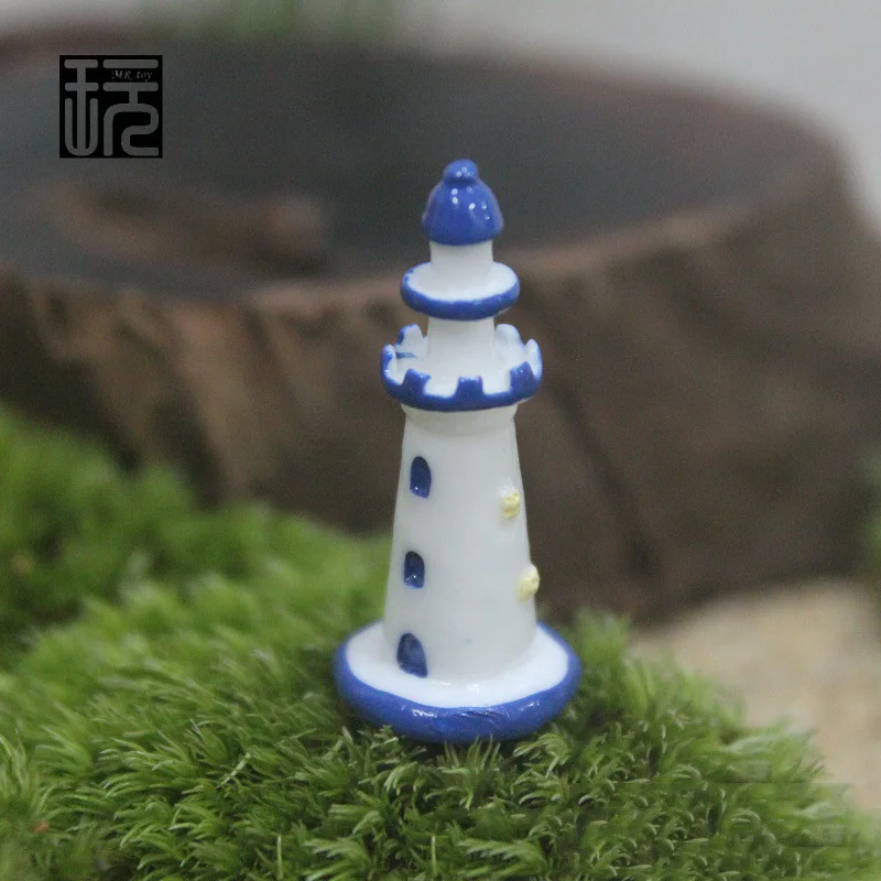 Пластиковый Маяк башня мини-Сказочный Сад миниатюрные гномы DIY