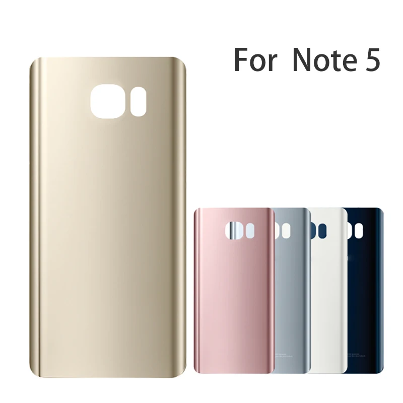 Новая задняя крышка батареи для Samsung Galaxy Note5 Note 5 N920 N920F Задняя стеклянная корпуса с