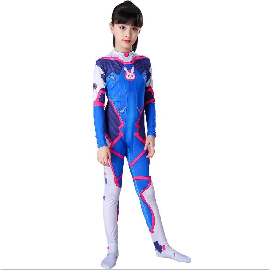 Костюм для Хэллоуина с 3D принтом Детский костюм D VA девочек размера плюс косплей