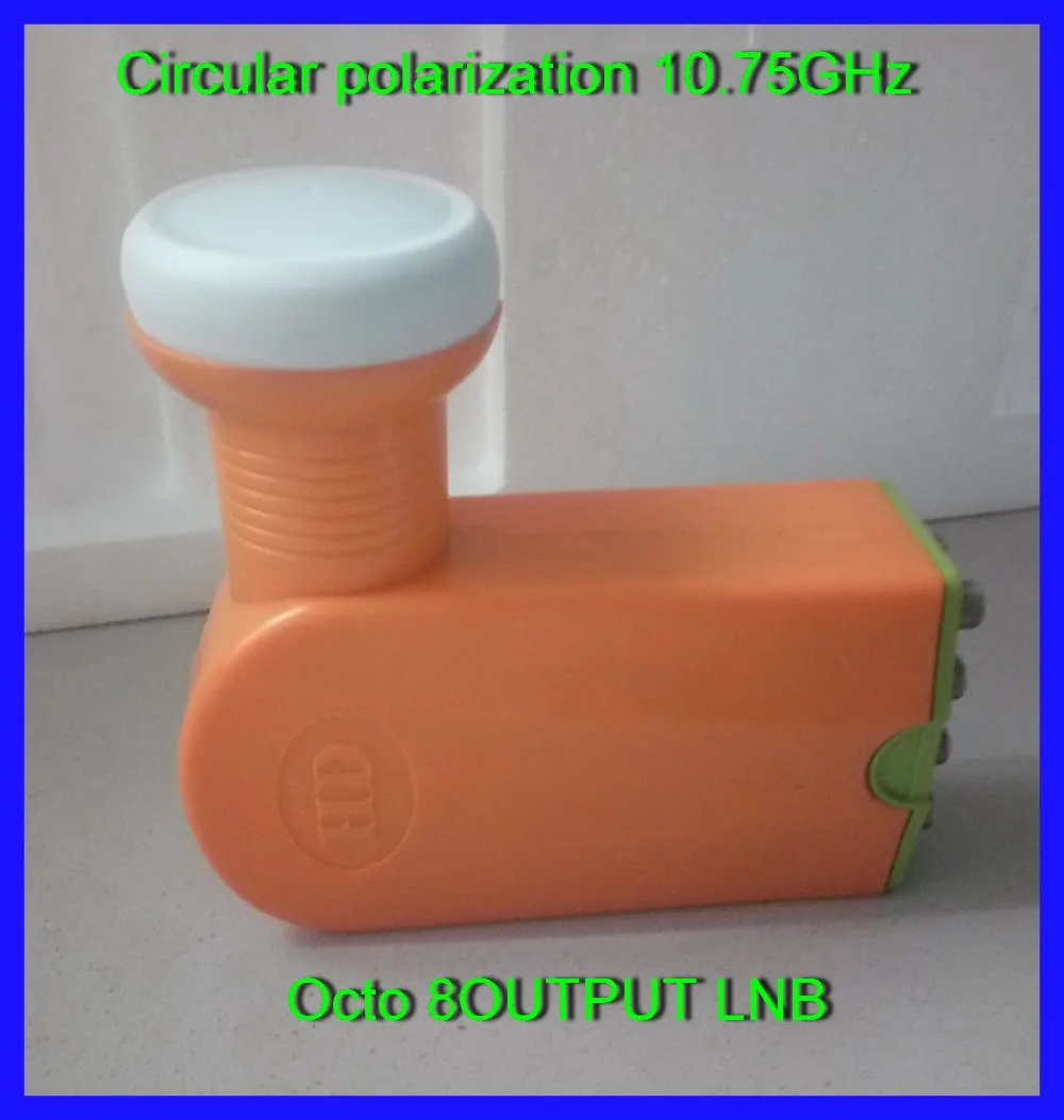 Круговая поляризация Octo LNB 10,75 ГГц лучший цифровой сигнал HD ku-диапазон с высоким коэффициентом усиления низкий уровень шума спутниковый LNB