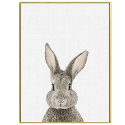 Rabbit Kawaii кроличий хвост Банни холст картина Детская стены Искусство животных плакат печать скандинавского леса картина для маленьких девочек комната Домашний декор - Цвет: Rabbit