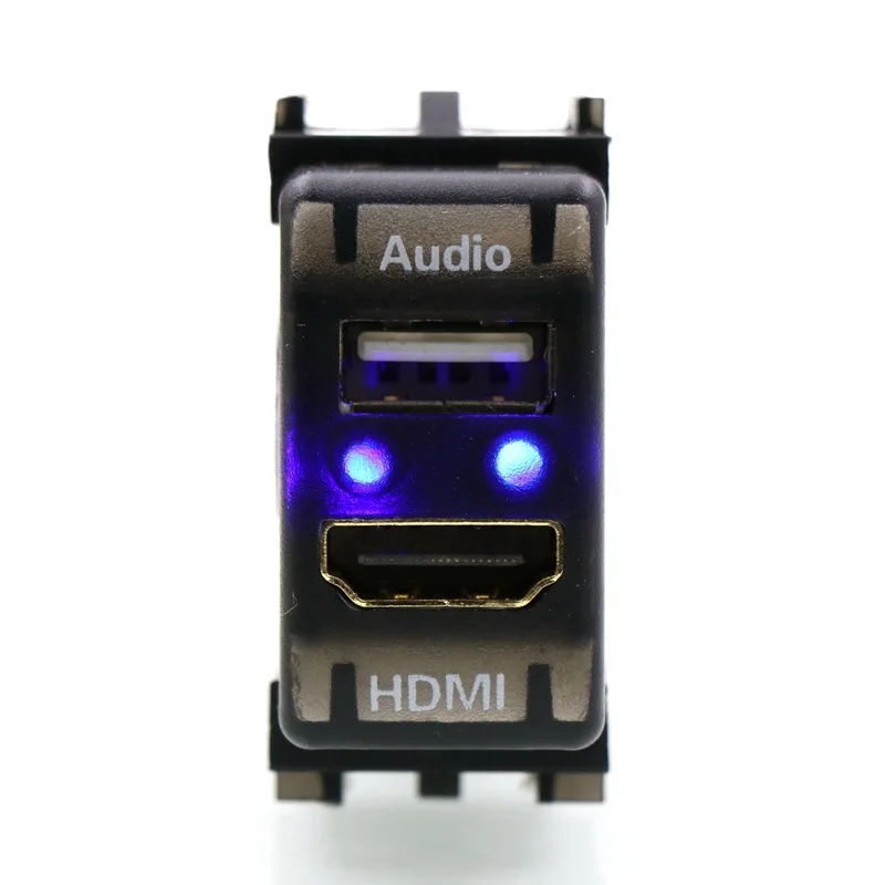 Автомобильное зарядное устройство с аудиовходом USB и разъемом HDMI для NISSAN Qashqai Tiida