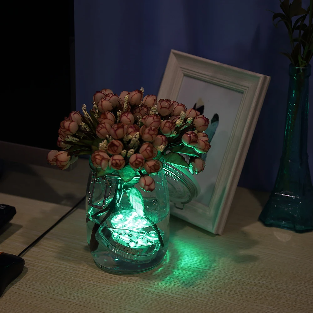 Водонепроницаемый SMD 5050 погружной 10 светодиодных ламп RGB подводный ночной