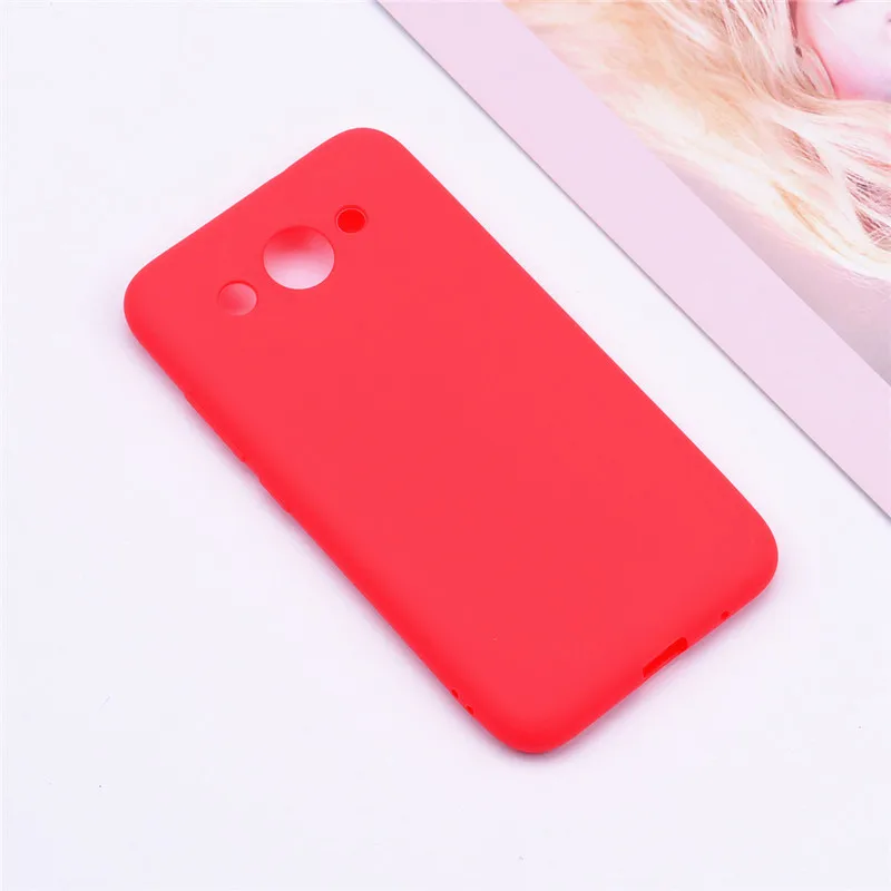 Red Мягкий силиконовый чехол для huawei Y3 чехол силиконовая задняя крышка-чехол для телефона для huawei Y3 /Y3 CRO-U00 CRO-L22 L02 L03 Funda - Цвет: Red