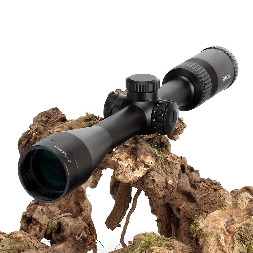 Тактический SWAROVSKl 3-12X40 ИК оптический прицел с красной подсветкой Стекло гравированное Сетка Охота стрельба прицел