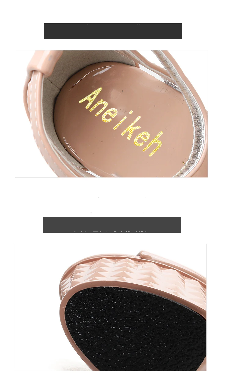 Aneikeh/ г. Женские босоножки из PU искусственной кожи Вечерние туфли на высоком тонком каблуке с открытым носком и закрытой пяткой Офисная Женская обувь на платформе черного и абрикосового цвета, размеры 35-40