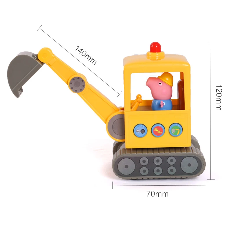 Оригинальная модель свинки Пеппа Джордж экскаватор автомобиль игрушки