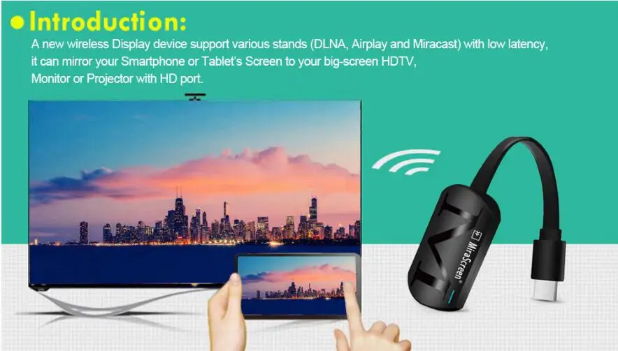 Mira экран G4 Plus 4K беспроводной HDMI Android tv stick Miracast Airplay приемник Wifi ключ зеркальный экран стример литой для IOS