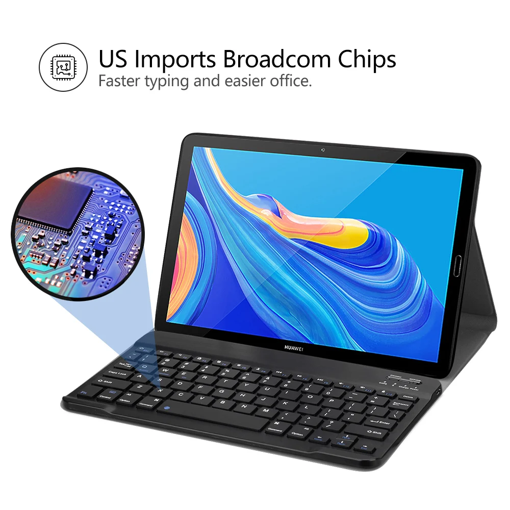 Walkers Bluetooth Keyboard Cover Case for Huawei mediapad M6 Pro 10.8&quot Tablet Magnetic Removable Detachable VRD-L09 | Компьютеры и
