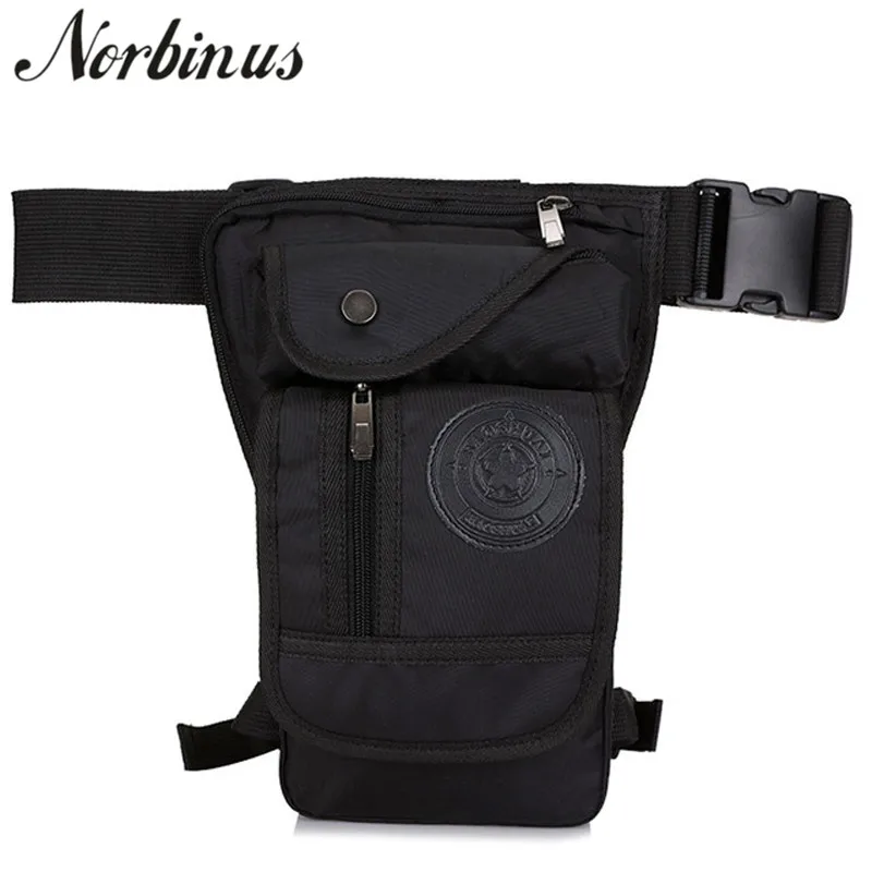 Norbinus, Мужская нейлоновая сумка через плечо, мотоциклетная сумка, наездник, набедренный ремень, сумки для ног, дорожная сумка, Мужская Военная поясная сумка, сумки