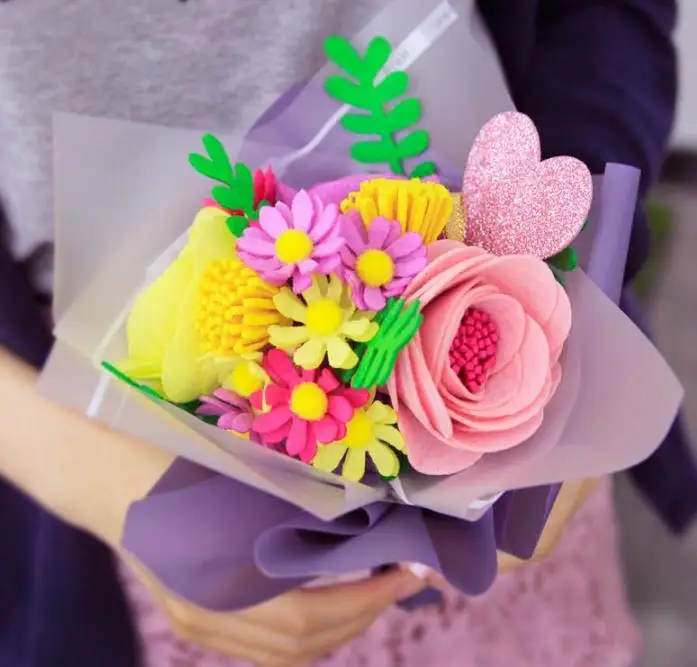 Войлочные цветы тканевый войлочный набор Нетканая ткань ремесло сделай сам