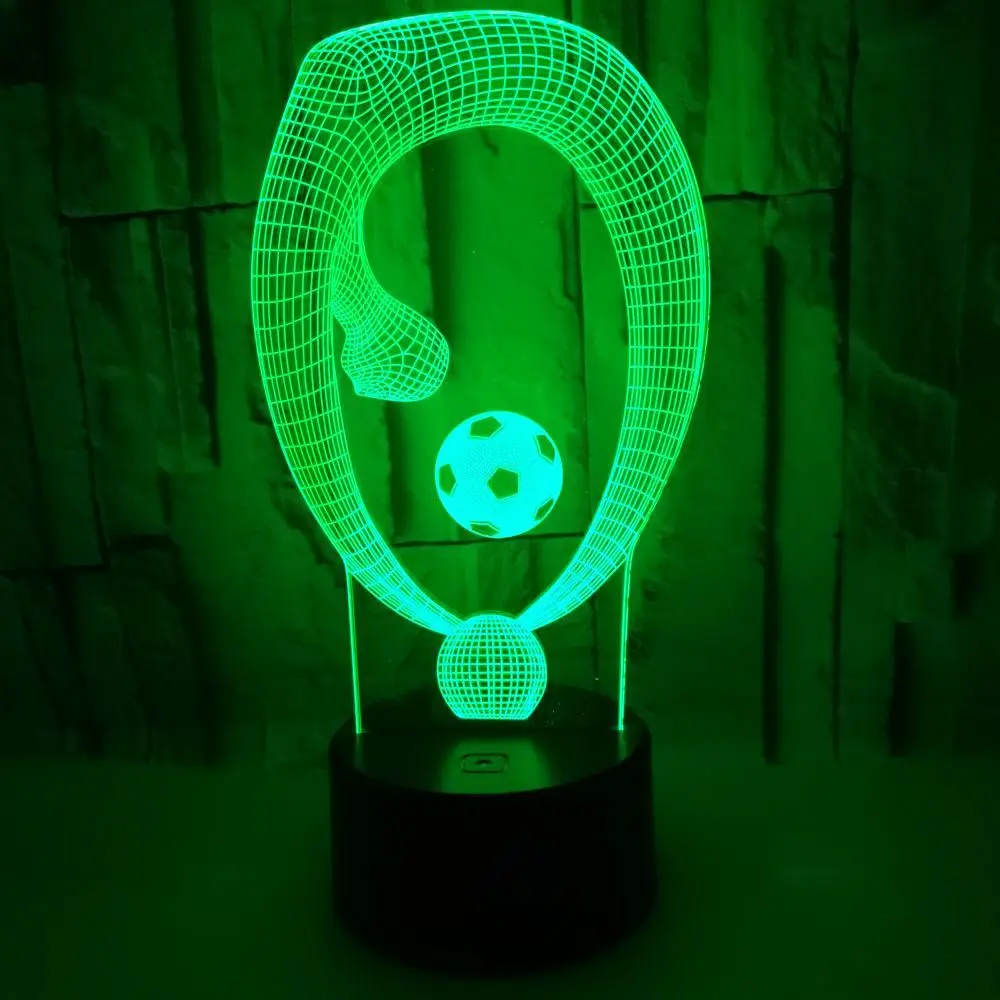 3d ночник для футбольной гимнастики Цветной СВЕТОДИОДНЫЙ светильник с