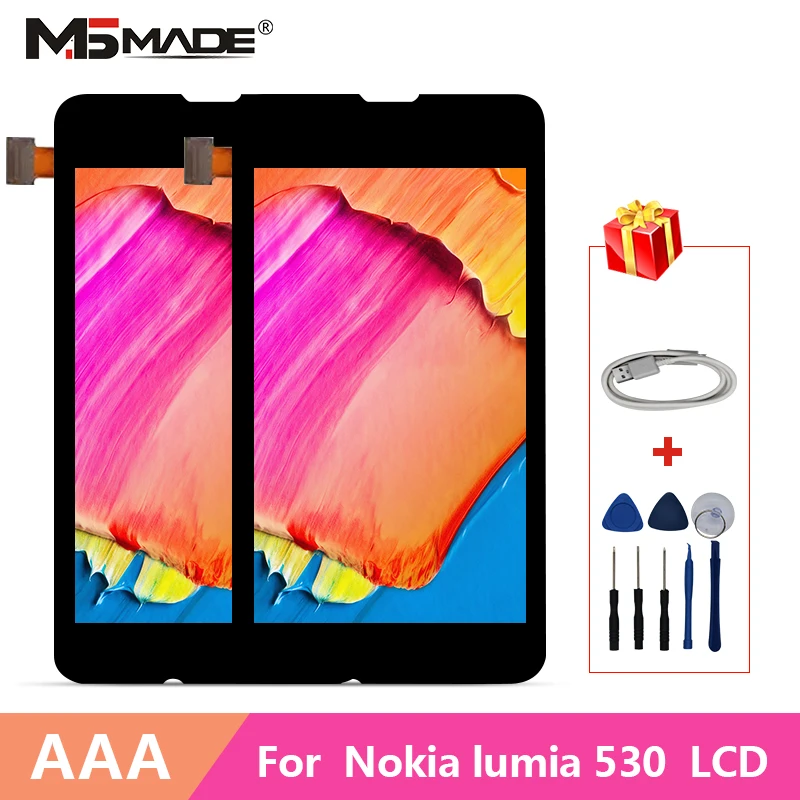 4," для Nokia Lumia 530 N530 ЖК-дисплей сенсорный экран дигитайзер с рамкой запасные части для Nokia Lumia 530 N530 дисплей