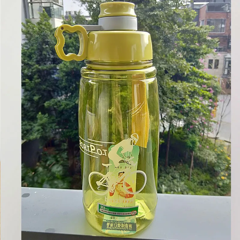 2000 мл 3 цвета зеленый синий цвет Спорт взрослая пищевая пластиковая бутылка для