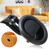 1pcs black hard plastic release lever handle replacement for oval recliner sofa chair new with two screw holes