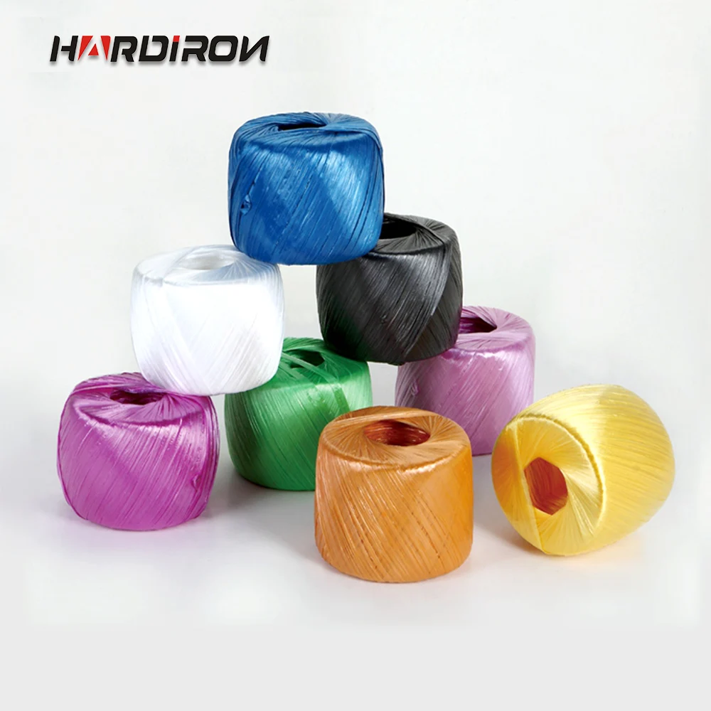 

HARDIRON 500g New Material Color Plastic Rope Strapping Packing Nylon Rope Tear Film With Grass Ball Tie Rope