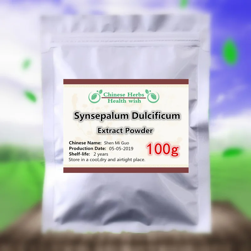 50-1000 г, Treat высокий сахар в крови/давление/холестерин, Natural Miracle ягодный экстракт-порошок, волшебные фрукты, Synsepalum Dulcificum
