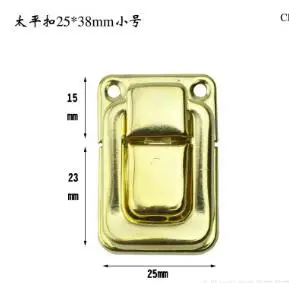 gold 10 шт. 25*37 мм античный Засов защелка железная тумблер Пряжка для деревянной коробки ювелирных изделий чемодан декоративная навесной замок, оборудование аксессуары - Цвет: gold