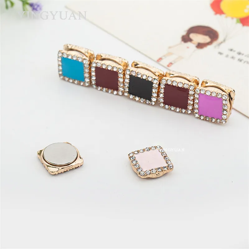 XT61 оптовая продажа площади магнит Броши Модные двусторонний модные брошь женщин