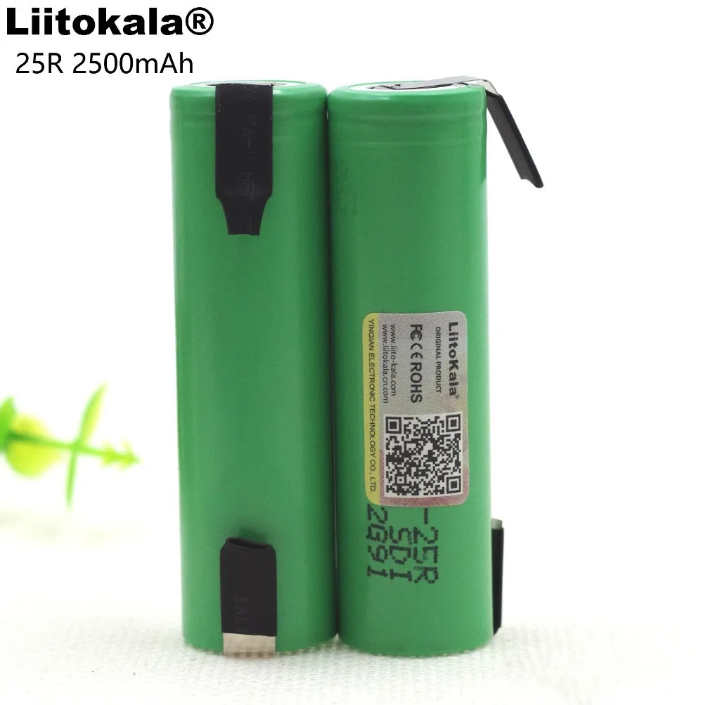 4 pcs. Liitokala original INR18650-25R 20A discharge 2500 mAh batteries for electronic cigarettes screwdriver lithium battery |