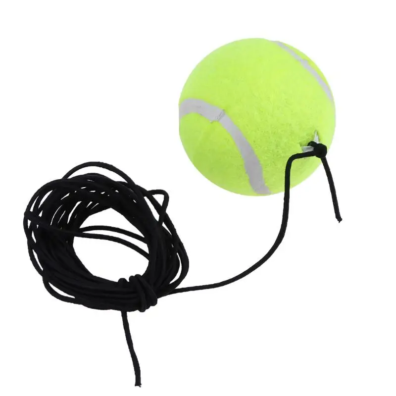 1 Ball Одиночный Теннисный тренажер для самообучения теннисная струна тренировочный инструмент для упражнений теннисный мяч тренировочный плинтус спарринг устройство - Цвет: 1 Ball
