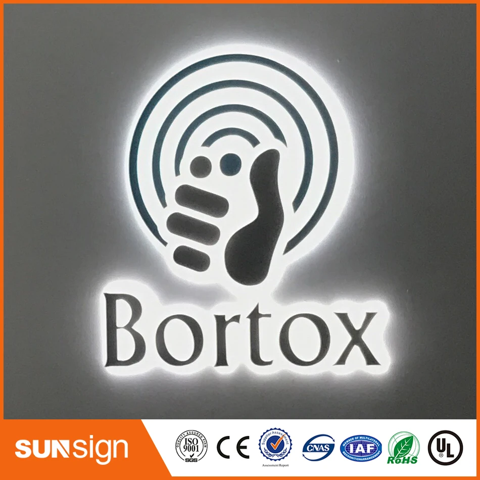 Золотой цвет из нержавеющей стали с подсветкой вывески букв светодиодный 3D