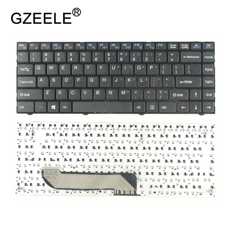 Клавиатура GZEELE US для ноутбука HASEE UI43 UI43B UI41 UI47 UI45 UI47-D4 D0 D1 D3 U41G UI43R U43 U45 с рамкой на