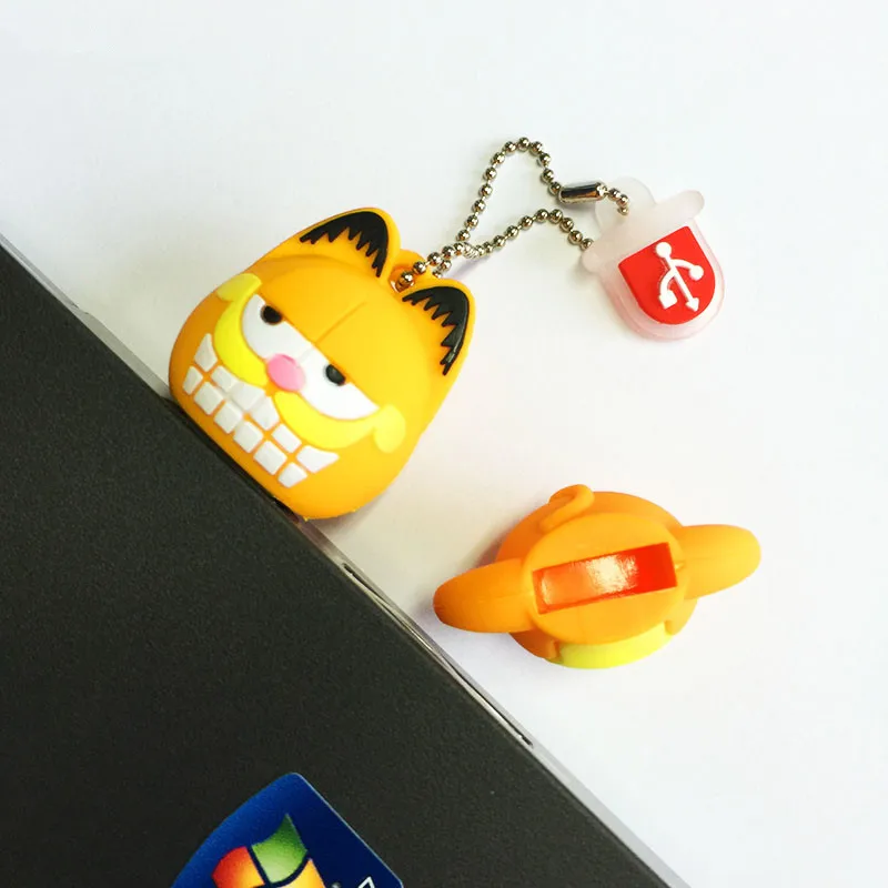 USB флеш-накопитель 128 ГБ, мини-накопитель серии Гарфилд, usb 2,0, 4 ГБ, 8 ГБ, флеш-накопитель, 16 ГБ, 32 ГБ, 64 ГБ, usb диск памяти с мультяшными животными, подарок