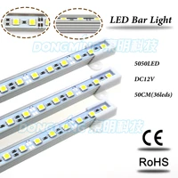 aluminium uv profile led luces strip 0 5m 36leds 5050 led bar light 12v kitchen led under cabinet light warm whitewhite