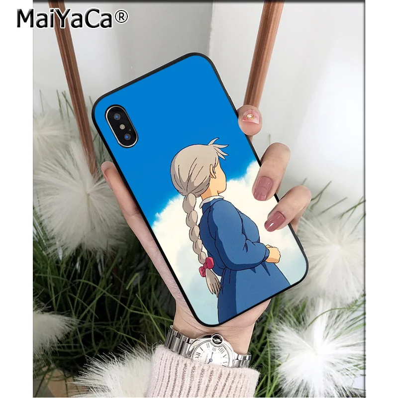 Силиконовый чехол MaiYaCa Howls Moving Castle из ТПУ для Apple iPhone 8 7 6 6S Plus X XS MAX 5 5S SE