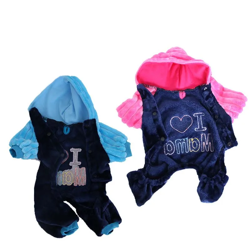 I Love Mama Letter Slogan Puppy Pet Dog Jumpsuit Coats Lovely Funny Autumn Winter Cat Coat Jacket Pants for Small Dogs 10A | Дом и сад