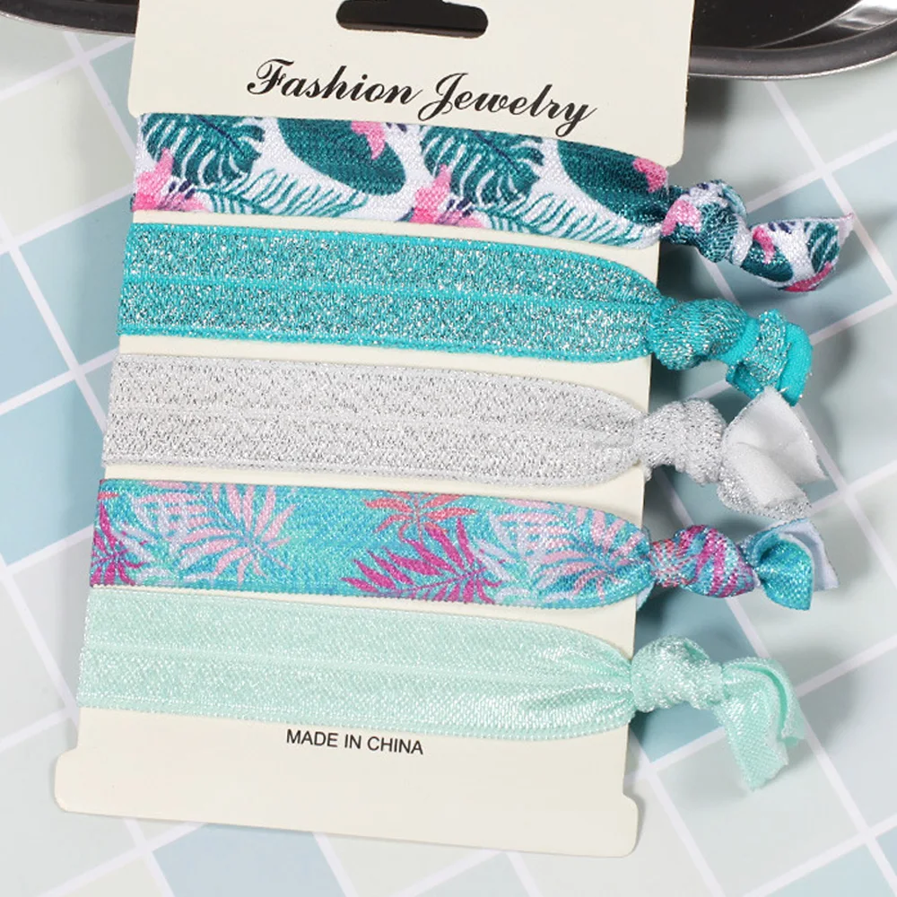 5 шт. резинка для волос с узлом эластичная повязка на голову конского хвоста