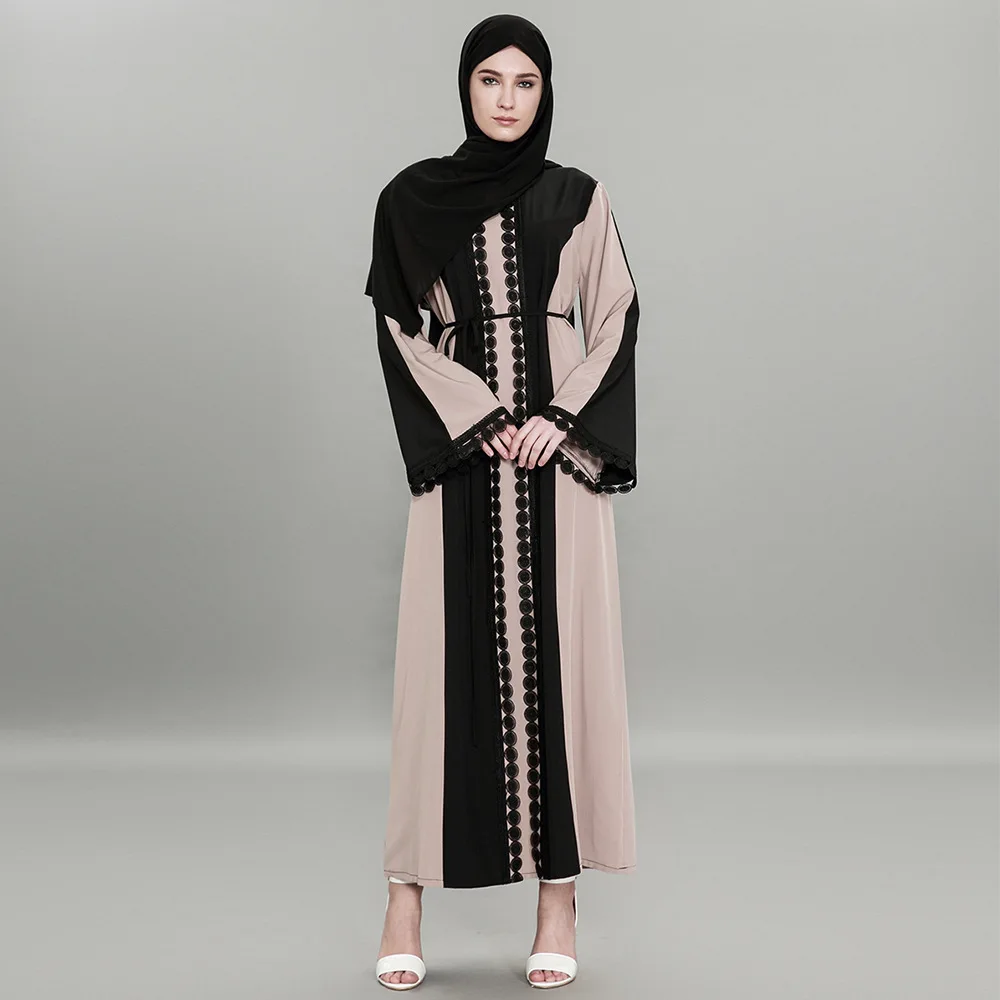 2018 summer Nida Muslim Dress Abaya in Dubai long dress Islamic robe For Women Jilbab Djellaba Robe Musulmane | Женская одежда