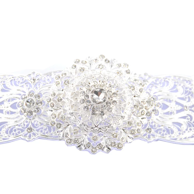 The latest style hollow belly chain belt retro European ladies hollow flower metal belt