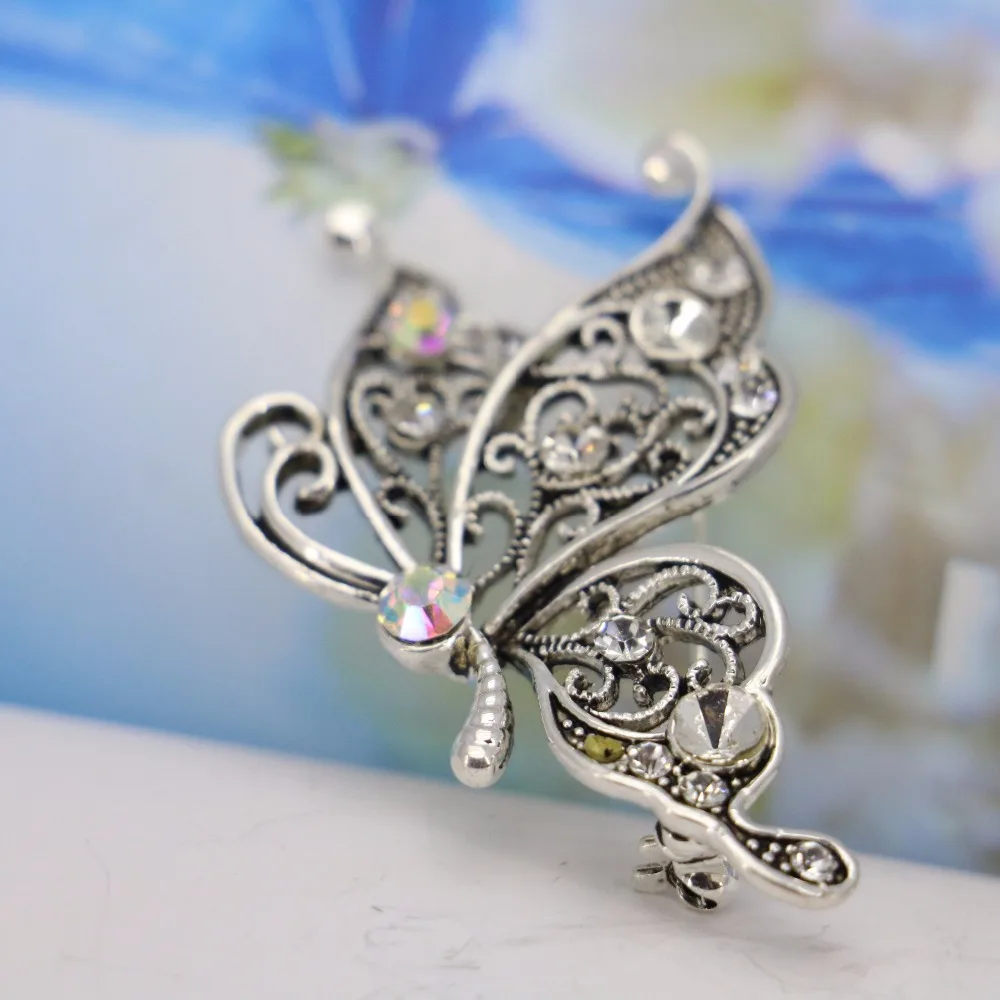 Блестящая Брошь Стразы Элегантные Броши свадебные стеклянные бусины цветок для