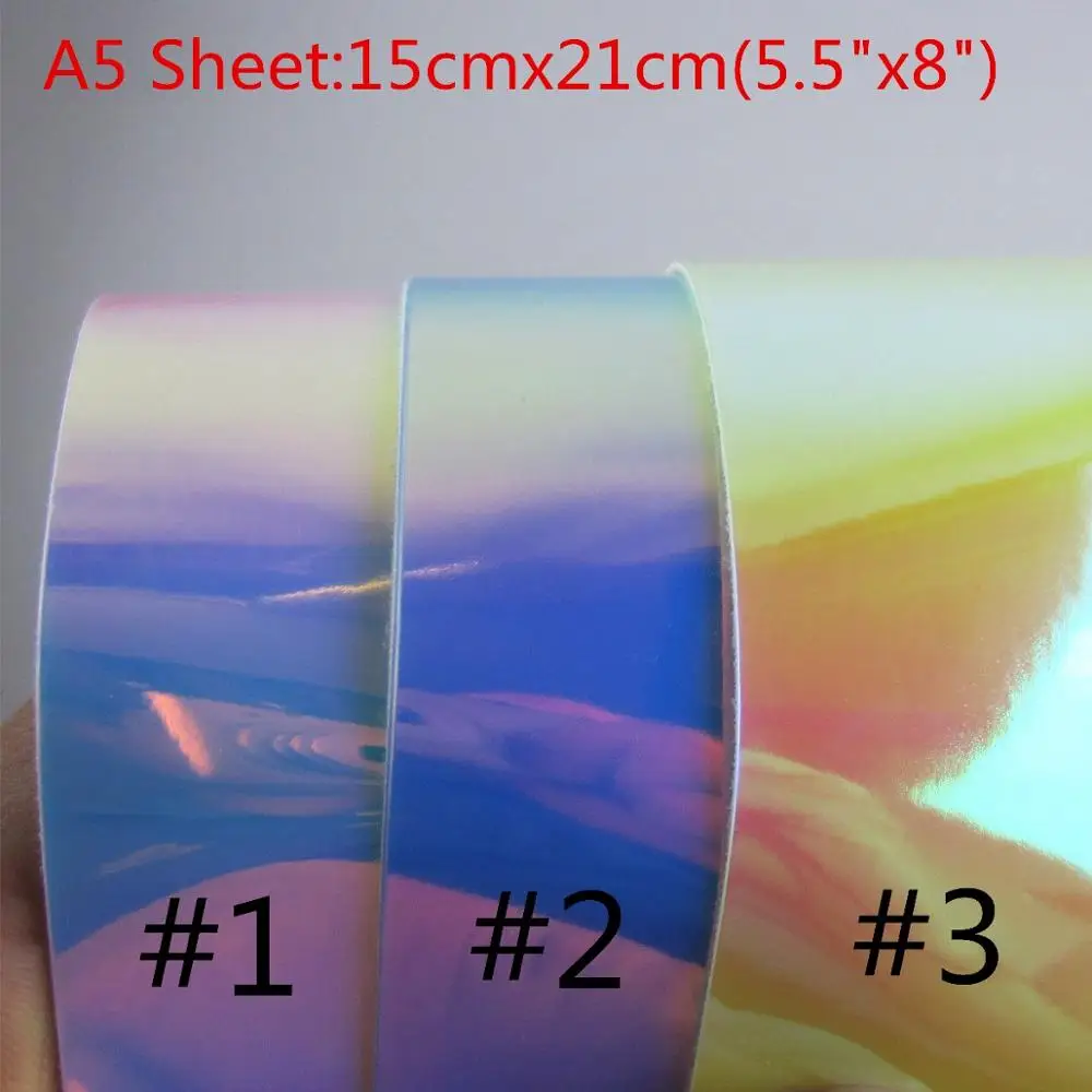 A5 лист " x 5,5"(15 см X 21 см) Голографическая зеркальная пленка, специальная синтетическая кожа, искусственная кожа, ткань для бантов, 1 шт. F0200
