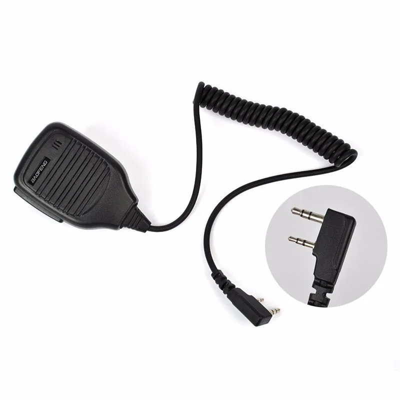 XQF PTT Динамик микрофон иди и болтай Walkie Talkie “иди и аксессуары для микрофона для Kenwood для Baofeng Bf-888S UV-5R UV-82 двухстороннее радио - Цвет: black BF21 MIC