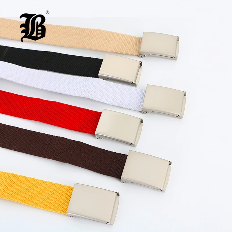 

[FLB] Men Belt Fashion Unisex Army Tactical Waist Belt Jeans Male Casual Luxury Canvas Webbing Waistband Ceinture Femme FP040