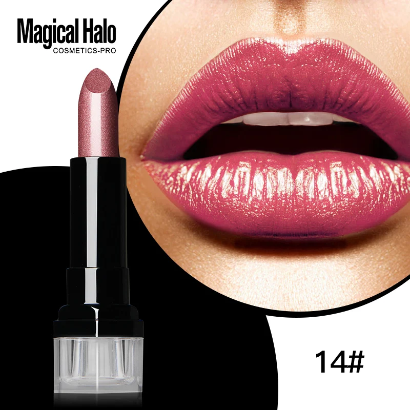Magical Halo L. uxury стойкая матовая губная помада водостойкая Batom Shimmer бархатная губная помада телесный вампир макияж темно-фиолетовый синий - Цвет: 14 luminous shimmer