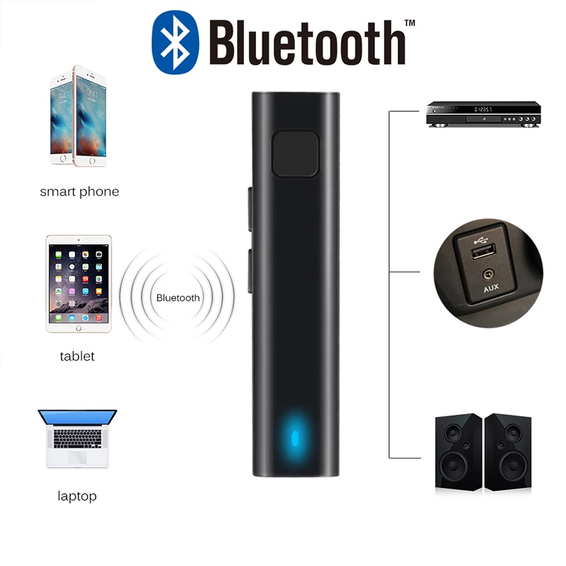 Мини Bluetooth Aux аудио приемник передатчик 3 5 мм разъем авто автомобильный комплект