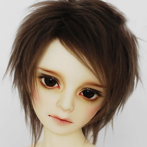 BJD плюшевые парик короткий коричневый для 1/4 1/3 17 &quot24&quot высокий MSD SD DK DZ AOD DD кукла