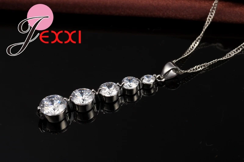 Комплект из колье и серёг серебра 925 пробы|wedding jewelry sets|necklace earring setfashion set |