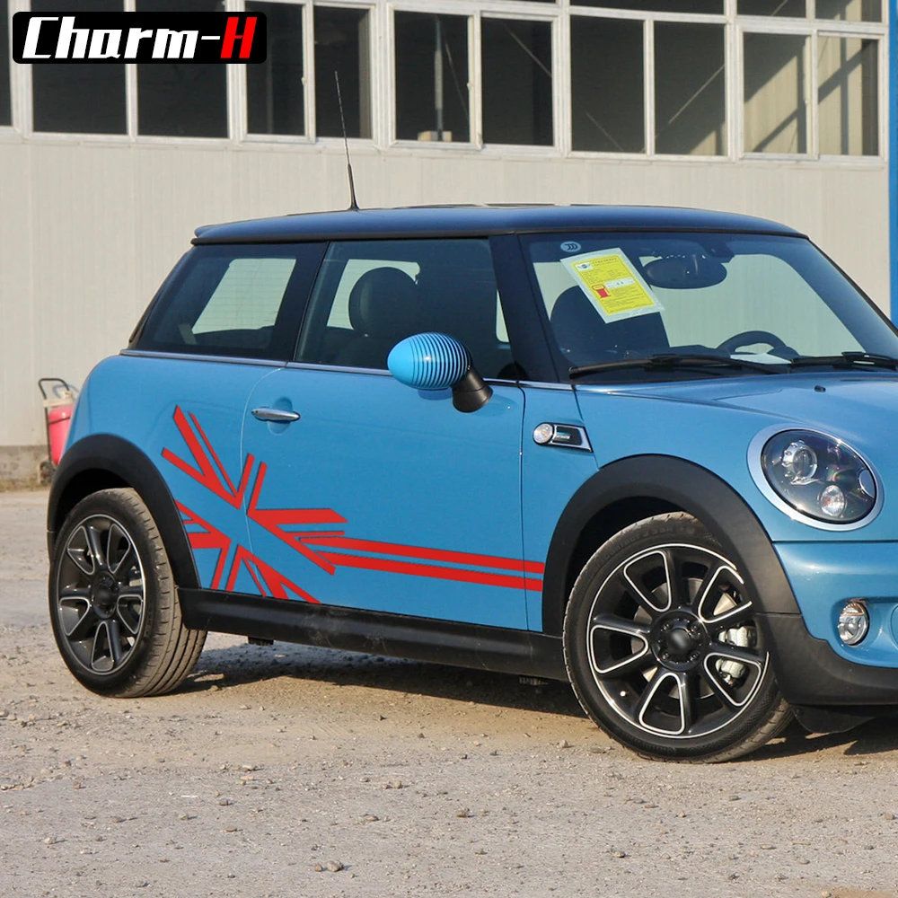 2 шт. Флаг Союза Джек боковые полосы дверные наклейки для BMW MINI Cooper S Countryman R60 F60 F55 F56