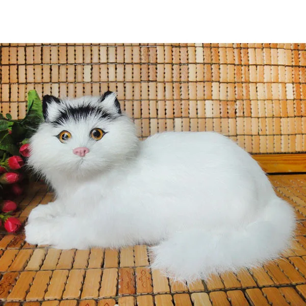 Игрушечная игрушка для кошек из полиэтилена и меха рукоделия с черной головой