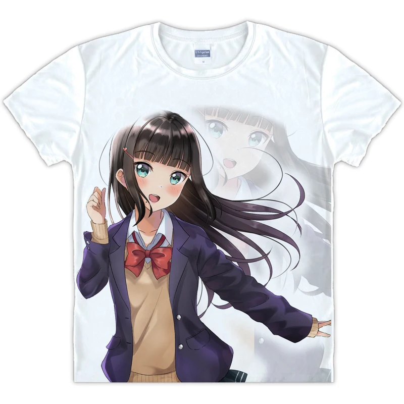 Аниме Love Live Sunshine Aqours футболка с короткими рукавами одежда унисекс белая футболка с коротким рукавом лето полиэстер DIY обычная футболка
